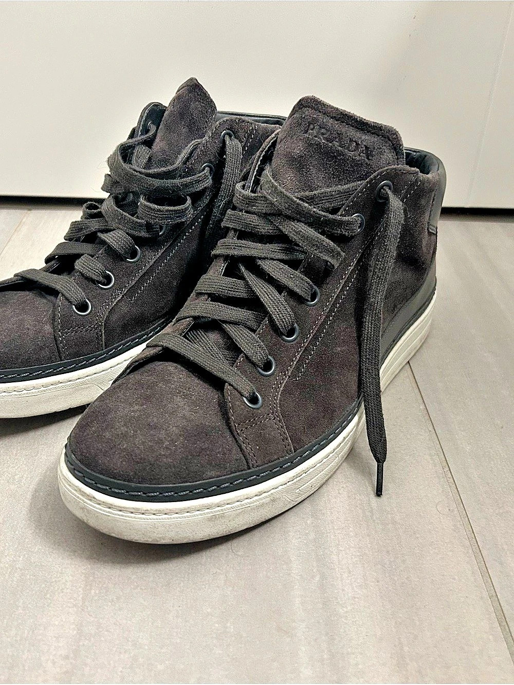 Prada Suede High-Top Sneaker Sz 10